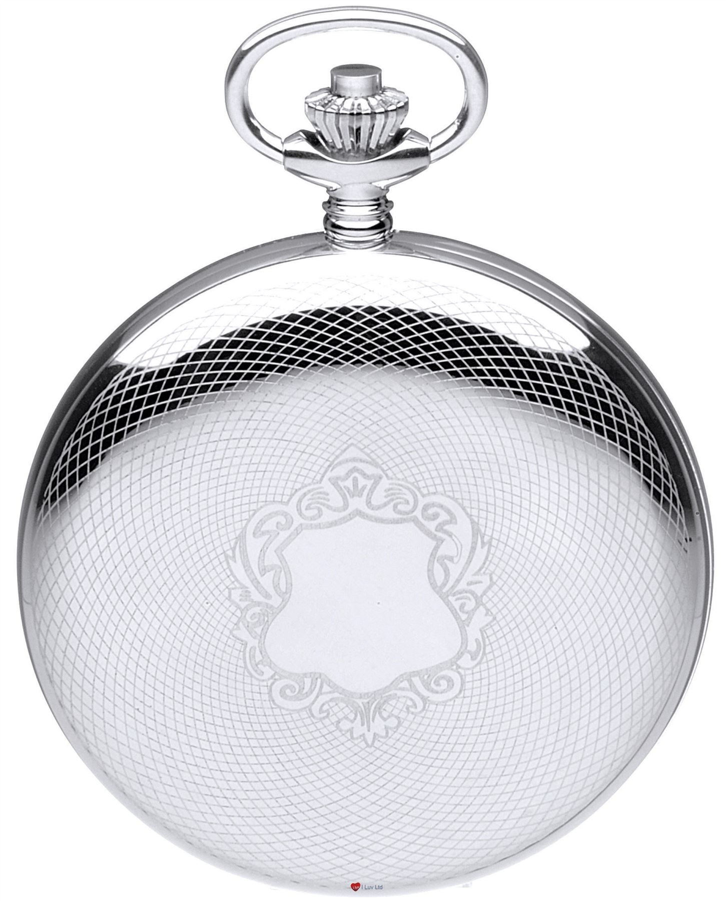 Full Hunter Pocket Watch Sterling Silver Skeleton 17 Jewel Mechanical Movement