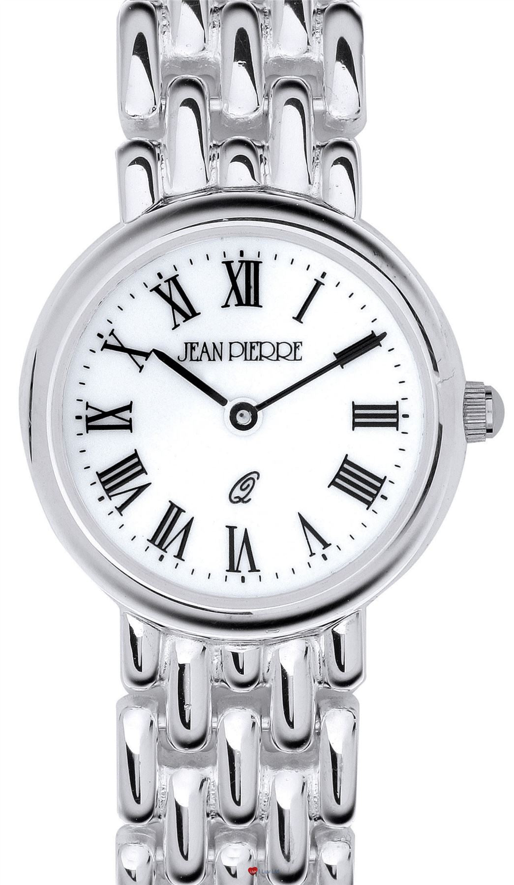 Sterling Silver Round Ladies Presentation Watch on Matching Solid Link Bracelet