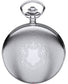 Full Hunter Pocket Watch Chrome Plated 17 Jewel Mechanical Albert Chain