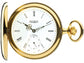 Polished Half Hunter Gold Plated Pocket Watch 17 Jewel Movement