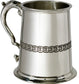 1 Pint Pewter Tankard with Celtic Dragon Design Scroll Handle