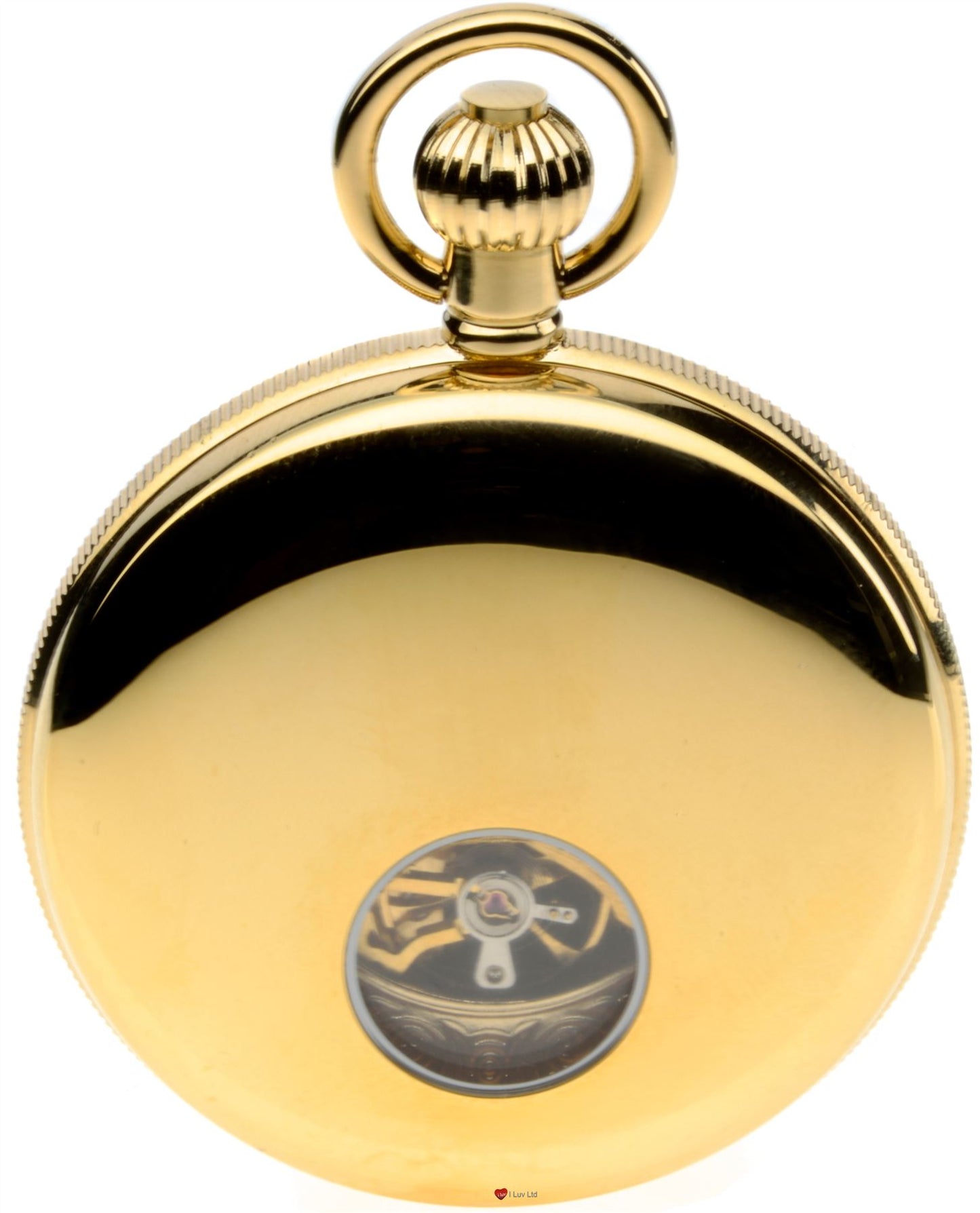 Skeleton Double Hunter Pocket Watch 17 Jewelled Mechanical Gold Plated