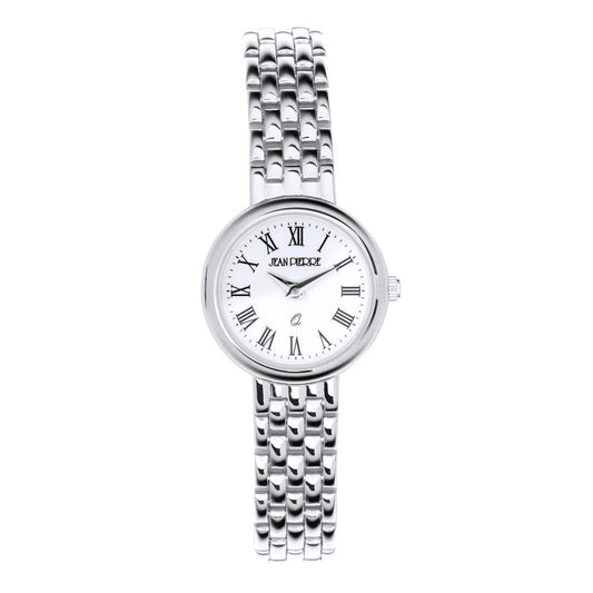 Sterling Silver Ladies Round Presentation Watch on Matching Bracelet