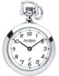 Classic Pendant Fob Watch Open Face Chrome Plated Standard Numerals Quartz