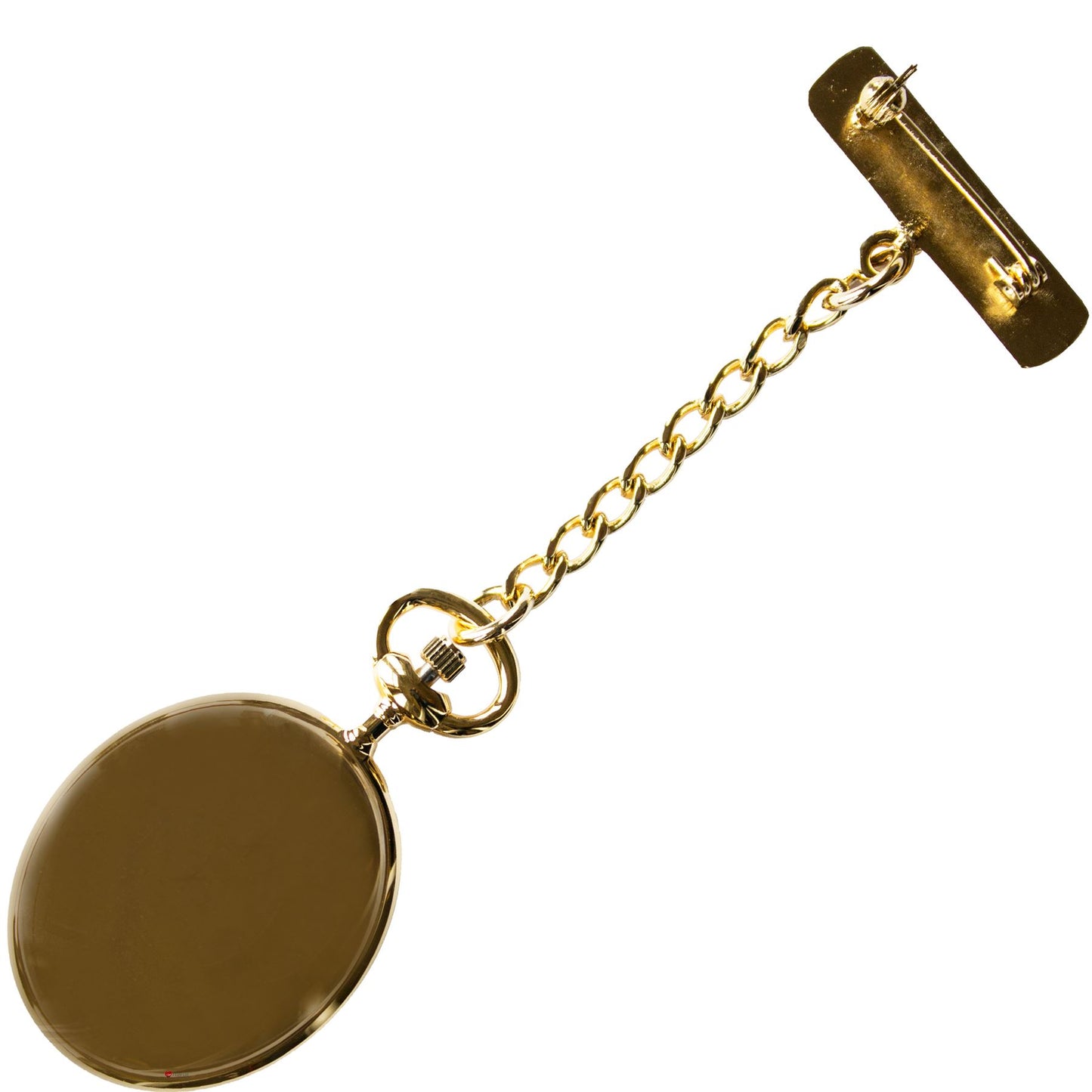 Classic Nurses Fob Pendant Watch Standard Numerals - Gold Plated - Gift Box