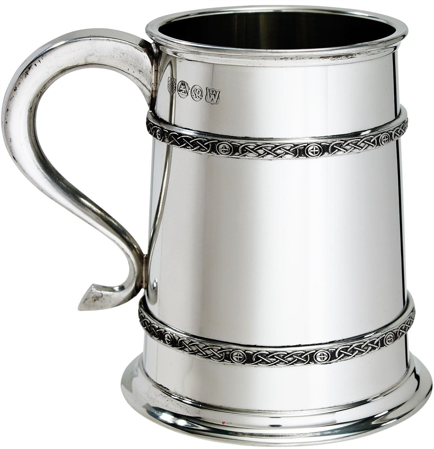 Pewter Tankard 1 Pint Double Celtic Band with Feature Touchmark