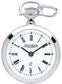 Classic Pendant Fob Watch Sterling Silver Open Faced Roman Numerals Quartz