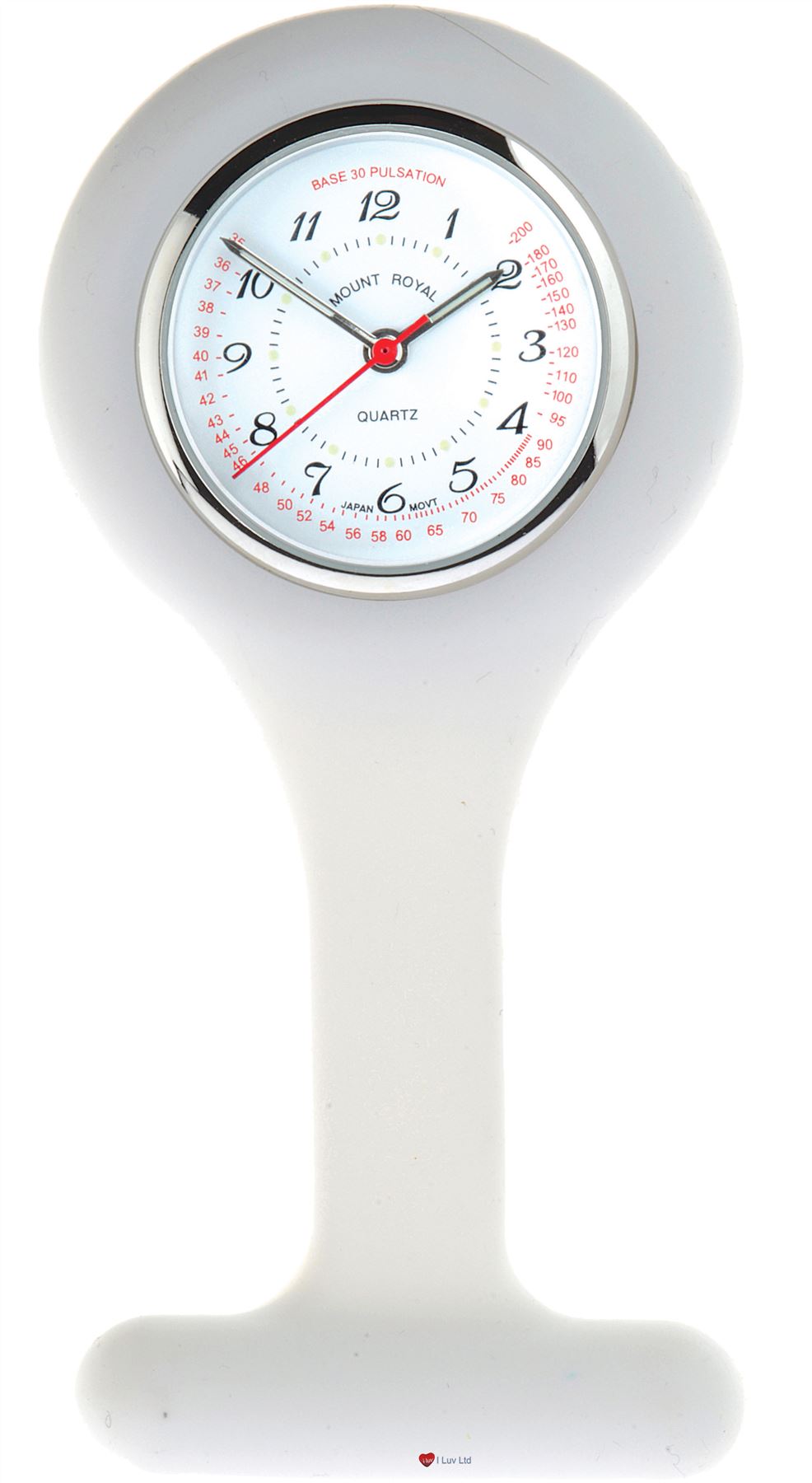 Fun Nurses Fob Watch in Silicone Rubber and Stainless Steel - Gift Box