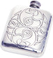 Medium Sized 4oz Pewter Pocket Flask Scottish Celtic Spirals Design