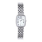 Ladies Rectangular Presentation Watch Sterling Silver on Matching Bracelet